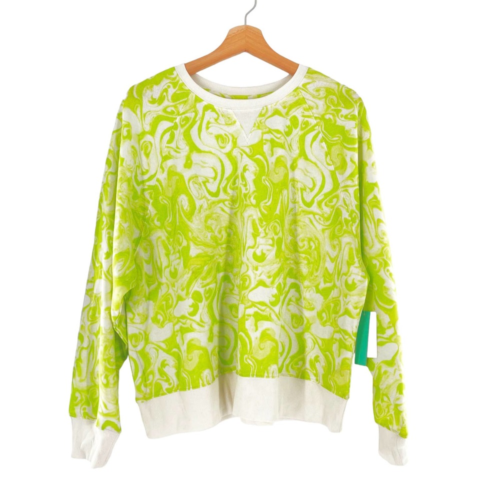 Abound Nordstrom Green Spacey Crew Pullover Sweatshirt
